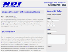 Tablet Screenshot of ndt-transducers.com